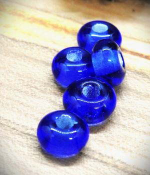 Preview: ink blue glass beads spacer